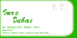 imre dubai business card